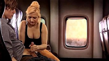 Sister Fifi Foxx gives brother Aiden Valentine a BJ on airplane