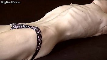 Skinny Fitness Model Poses Topless